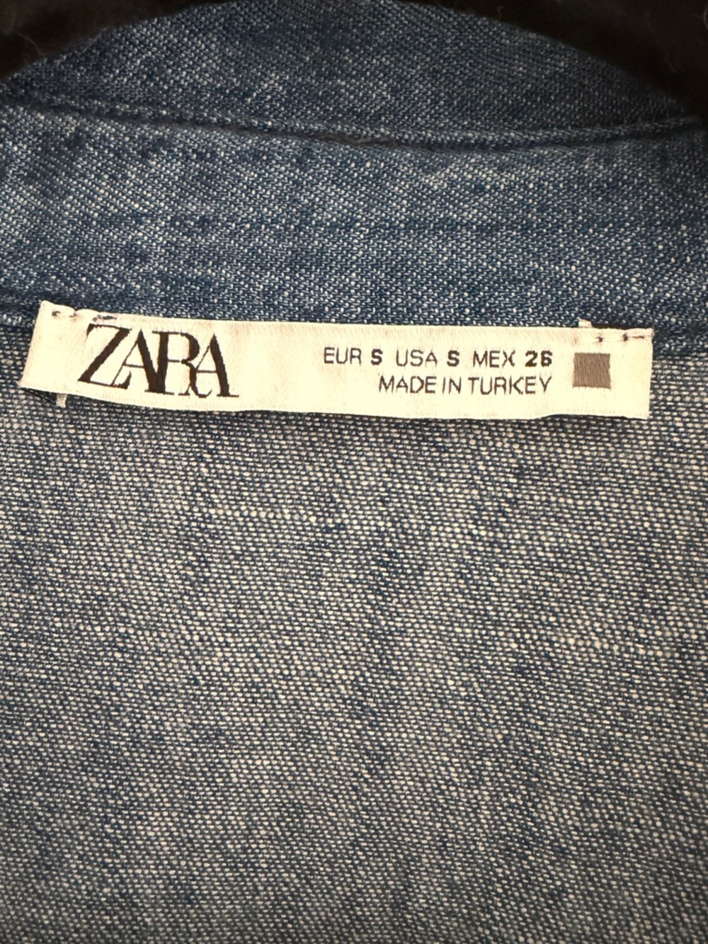 Zara Light Blue Denim Shirt - Picture 4 of 5